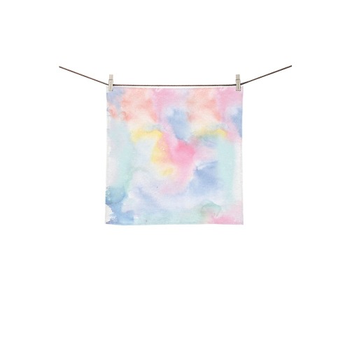 Colorful watercolor Square Towel 13“x13”