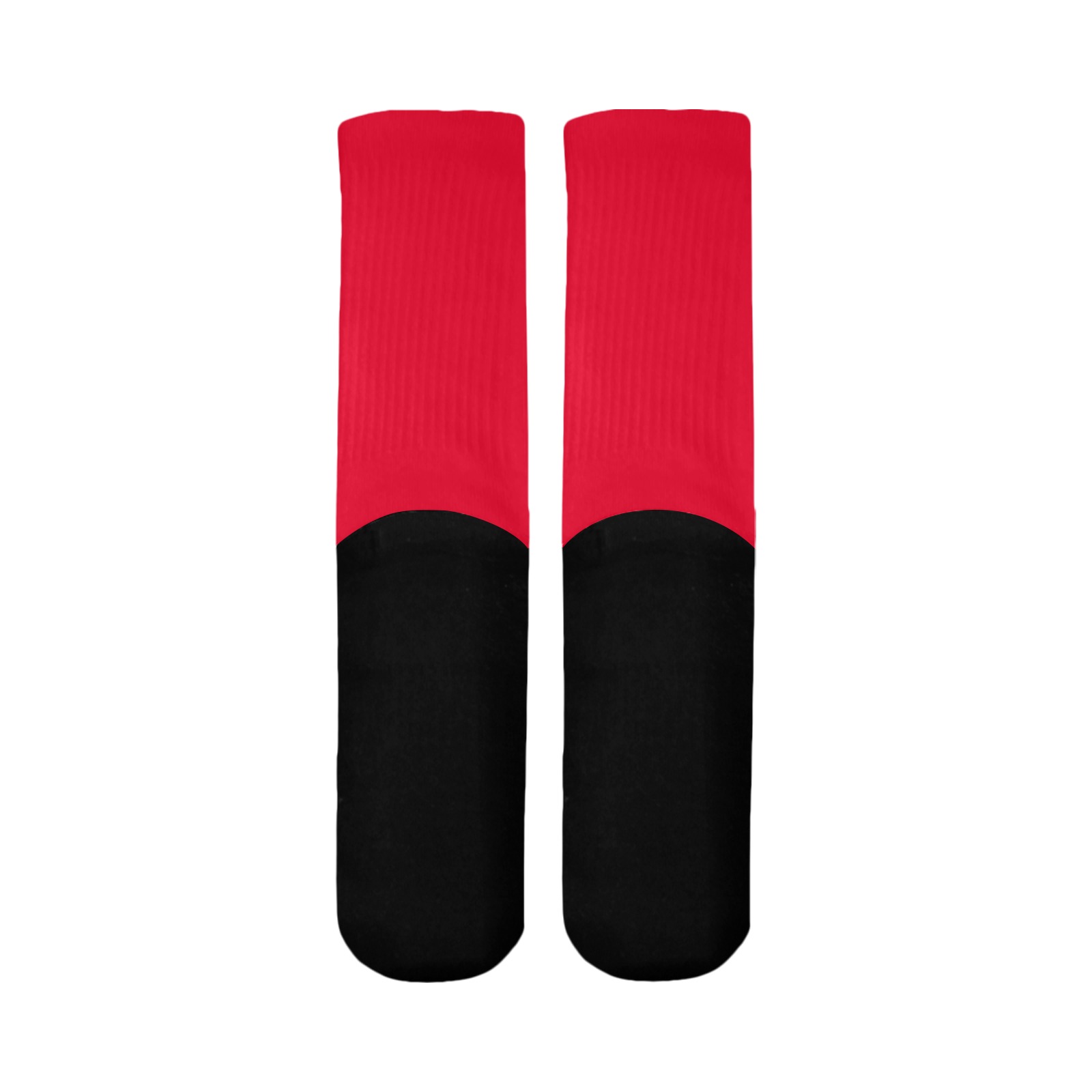 color Spanish red Mid-Calf Socks (Black Sole)