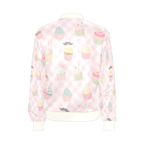Cupcakes All Over Print Bomber Jacket for Women (Model H36)