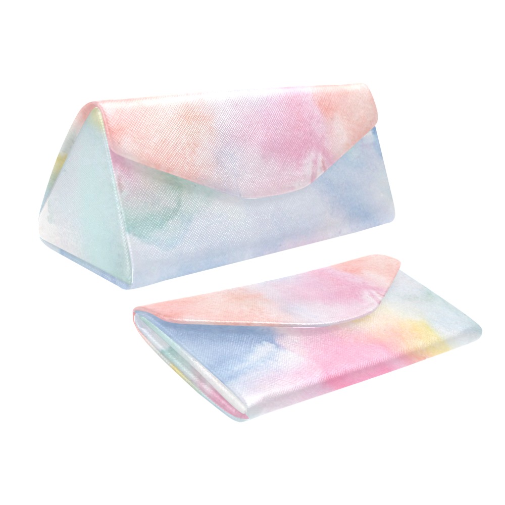 Colorful watercolor Custom Foldable Glasses Case