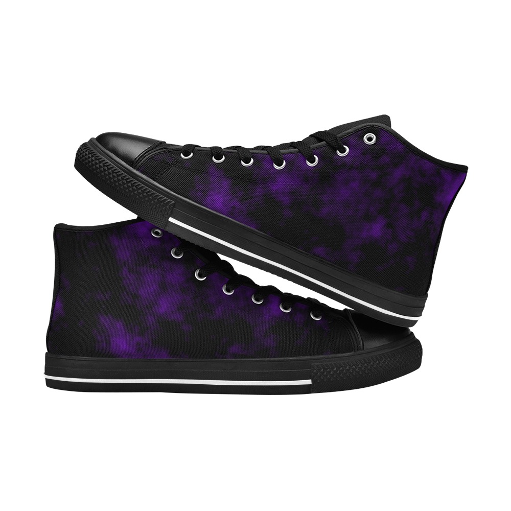 Necrosis - Purple Men’s Classic High Top Canvas Shoes (Model 017)