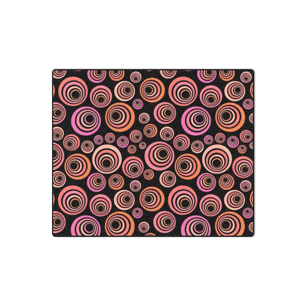 Retro Psychedelic Pretty Orange Pattern Blanket 50"x60"