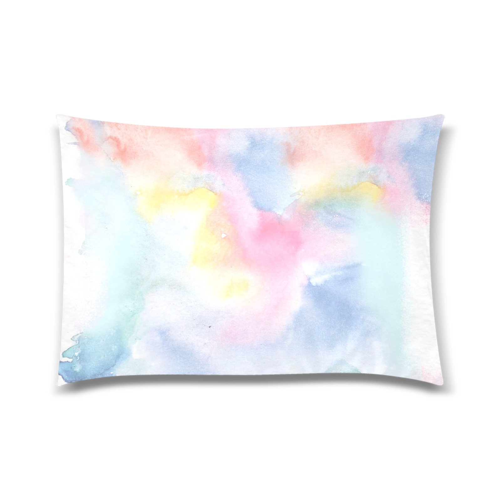 Colorful watercolor Custom Zippered Pillow Case 20"x30"(Twin Sides)