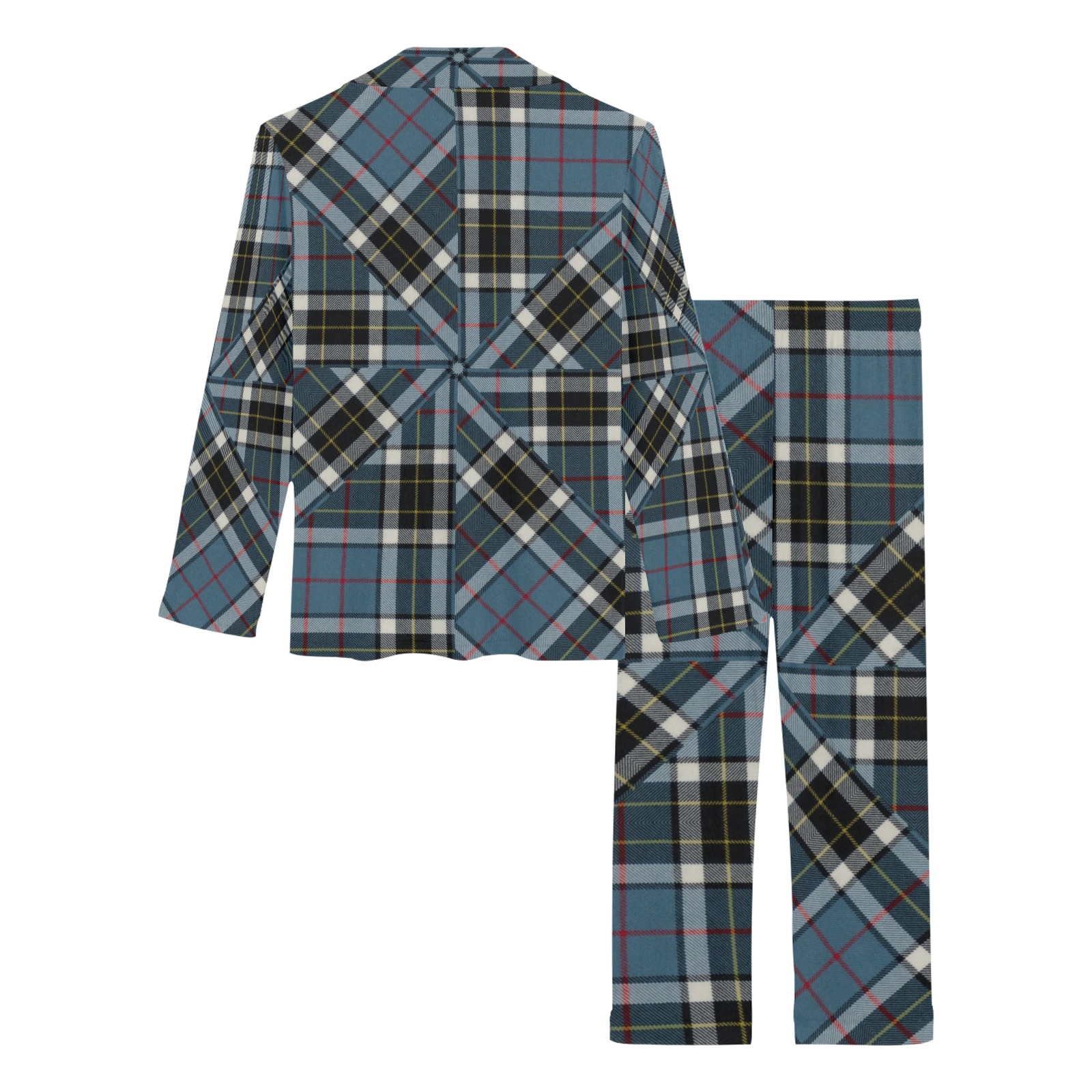 Thompson Blue Tartan Women's Long Pajama Set