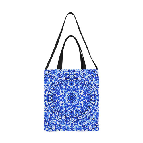 Blue Mandala Mehndi Style G403 All Over Print Canvas Tote Bag/Medium (Model 1698)
