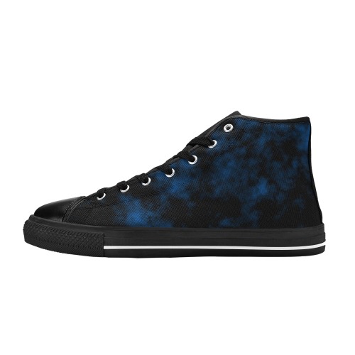 Necrosis - Blue Women's Classic High Top Canvas Shoes (Model 017)