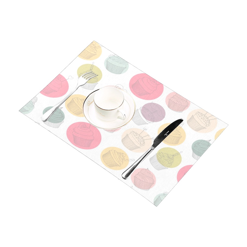 Colorful Cupcakes Placemat 12’’ x 18’’ (Set of 6)