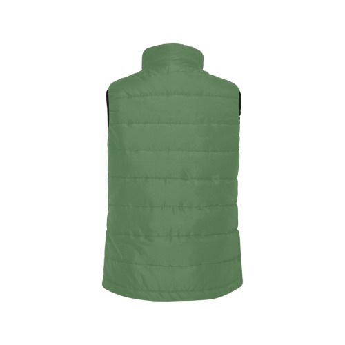 color artichoke green Men's Padded Vest Jacket (Model H44)