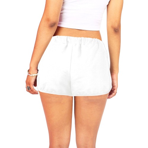 F L Y Shorts White Women's All Over Print Relaxed Shorts (Model L19)