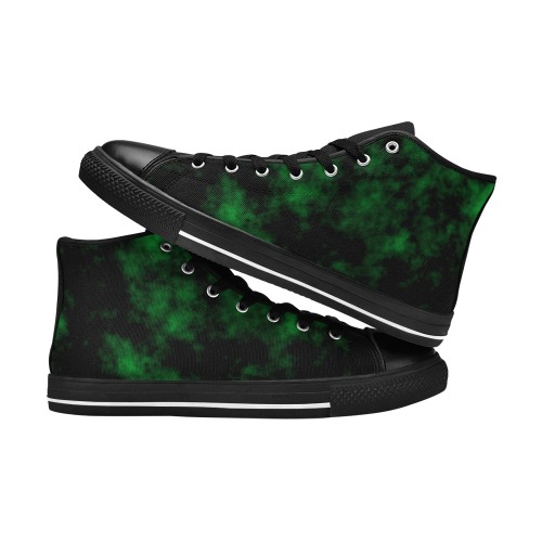 Necrosis - Green Men’s Classic High Top Canvas Shoes (Model 017)