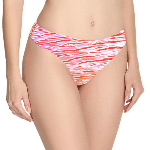 Orange and red water Women's All Over Print Thongs (Model L30)