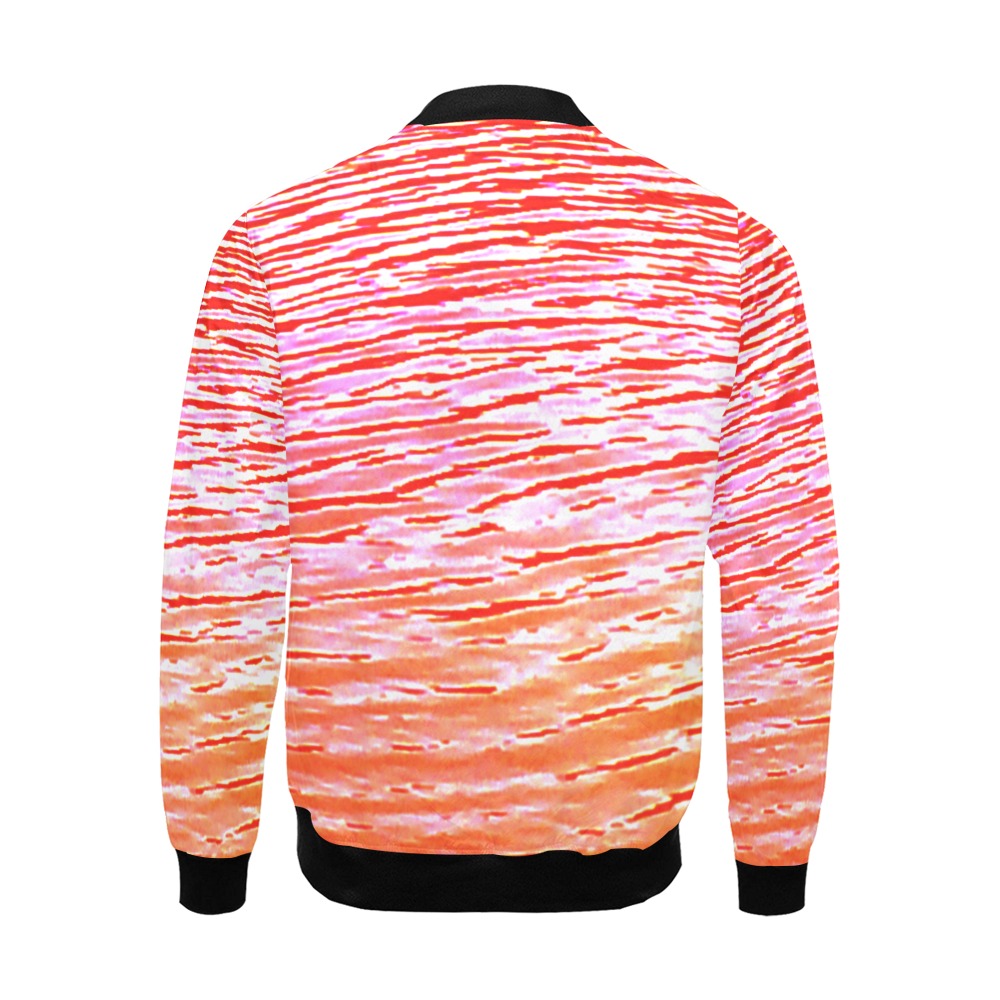 Orange and red water All Over Print Bomber Jacket for Men (Model H19)