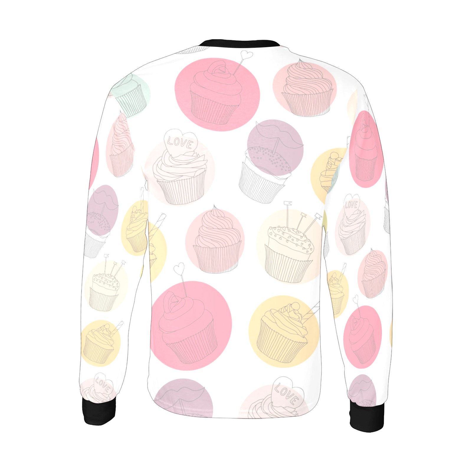 Colorful Cupcakes Men's All Over Print Long Sleeve T-shirt (Model T51)