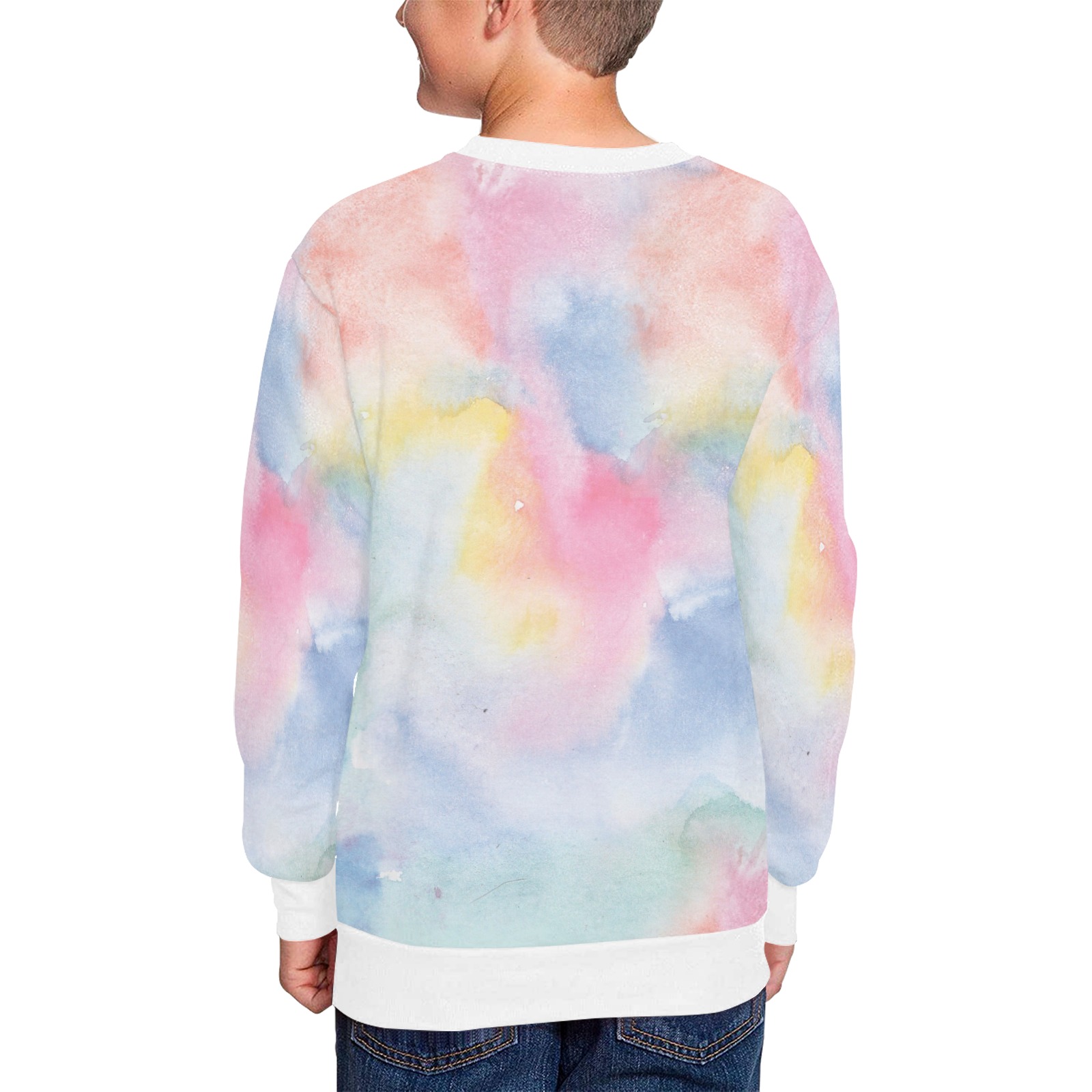 Colorful watercolor Kids' All Over Print Sweatshirt (Model H37)