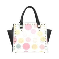 Colorful Cupcakes Rivet Shoulder Handbag (Model 1645)