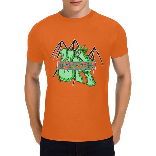 ORIGVMII URI GRAFFITI LOGO GLITCHY 1 Men's T-Shirt in USA Size (Front Printing Only)