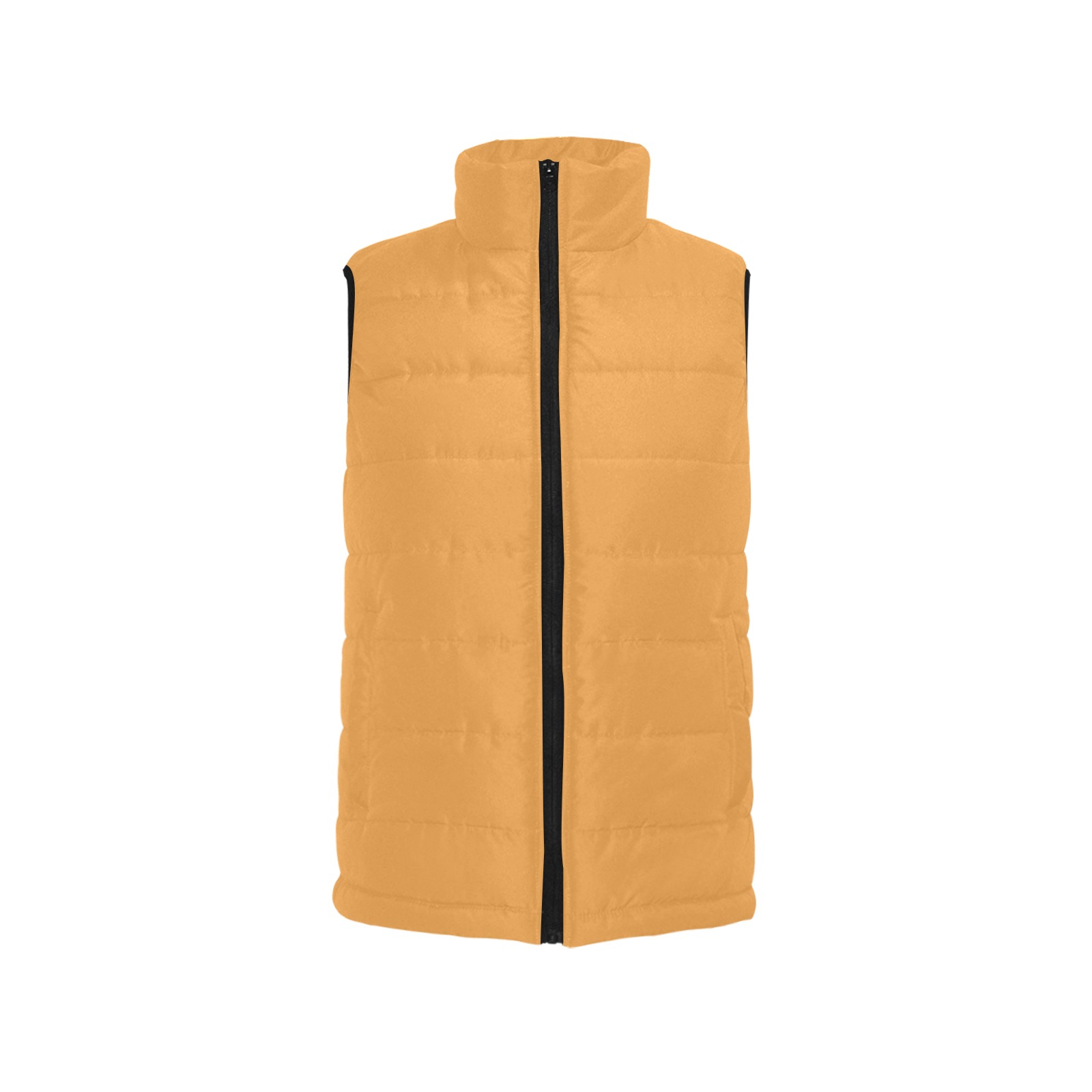 color butterscotch Men's Padded Vest Jacket (Model H44)