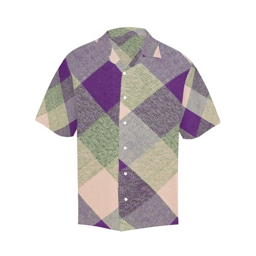 Pastel Plaid Purple Hawaiian Shirt (Model T58)