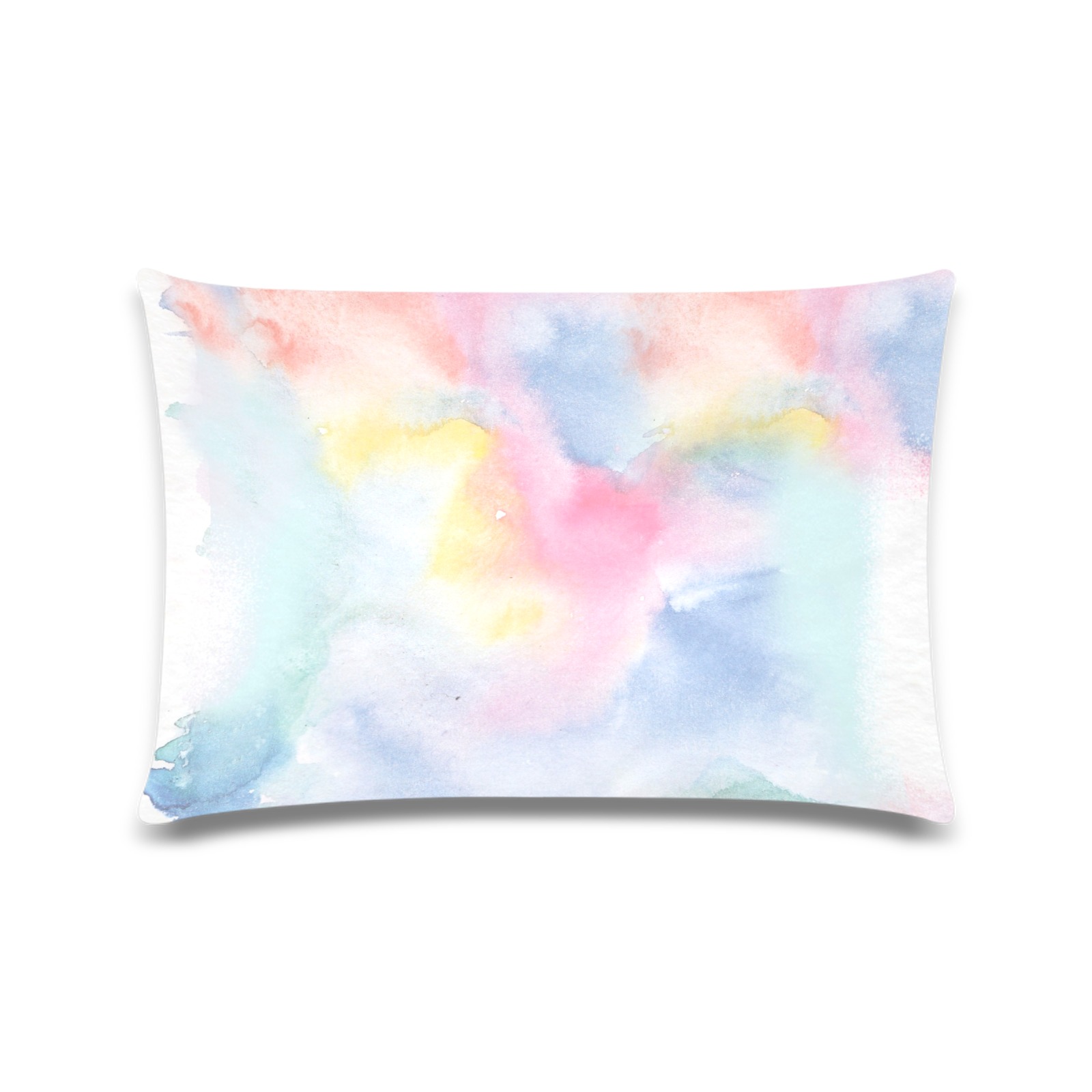 Colorful watercolor Custom Rectangle Pillow Case 16"x24" (one side)