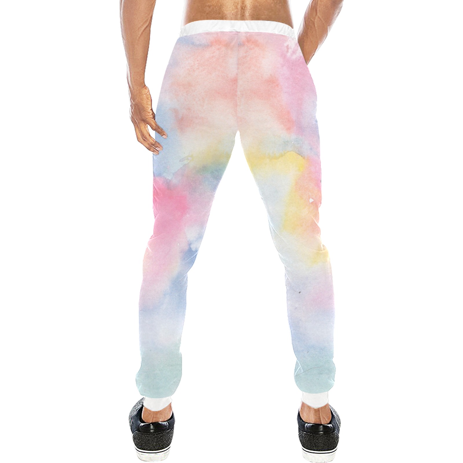 Colorful watercolor Men's All Over Print Sweatpants (Model L11)