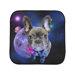 Dog French Bulldog and Planets Car Sun Shade 28"x28"x2pcs