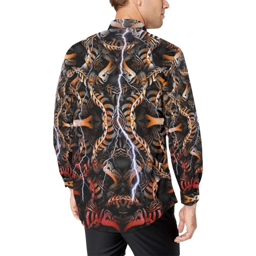 Skeleton pattern by Artdream Men's All Over Print Casual Dress Shirt (Model T61)