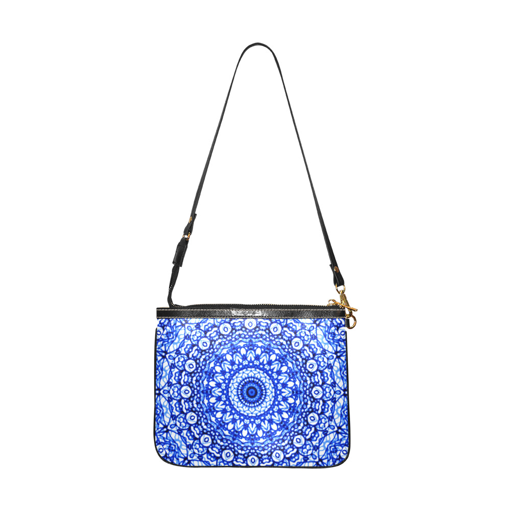 Blue Mandala Mehndi Style G403 Small Shoulder Bag (Model 1710)