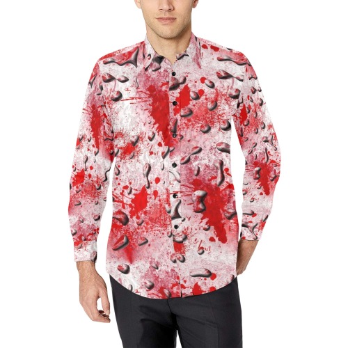 Halloween Blood by Artdream Men's All Over Print Casual Dress Shirt (Model T61)