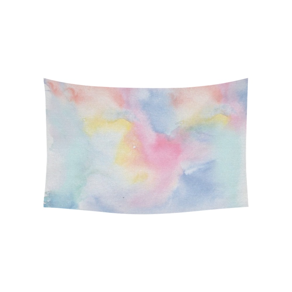 Colorful watercolor Cotton Linen Wall Tapestry 60"x 40"