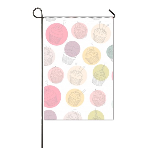 Colorful Cupcakes Garden Flag 12‘’x18‘’（Without Flagpole）