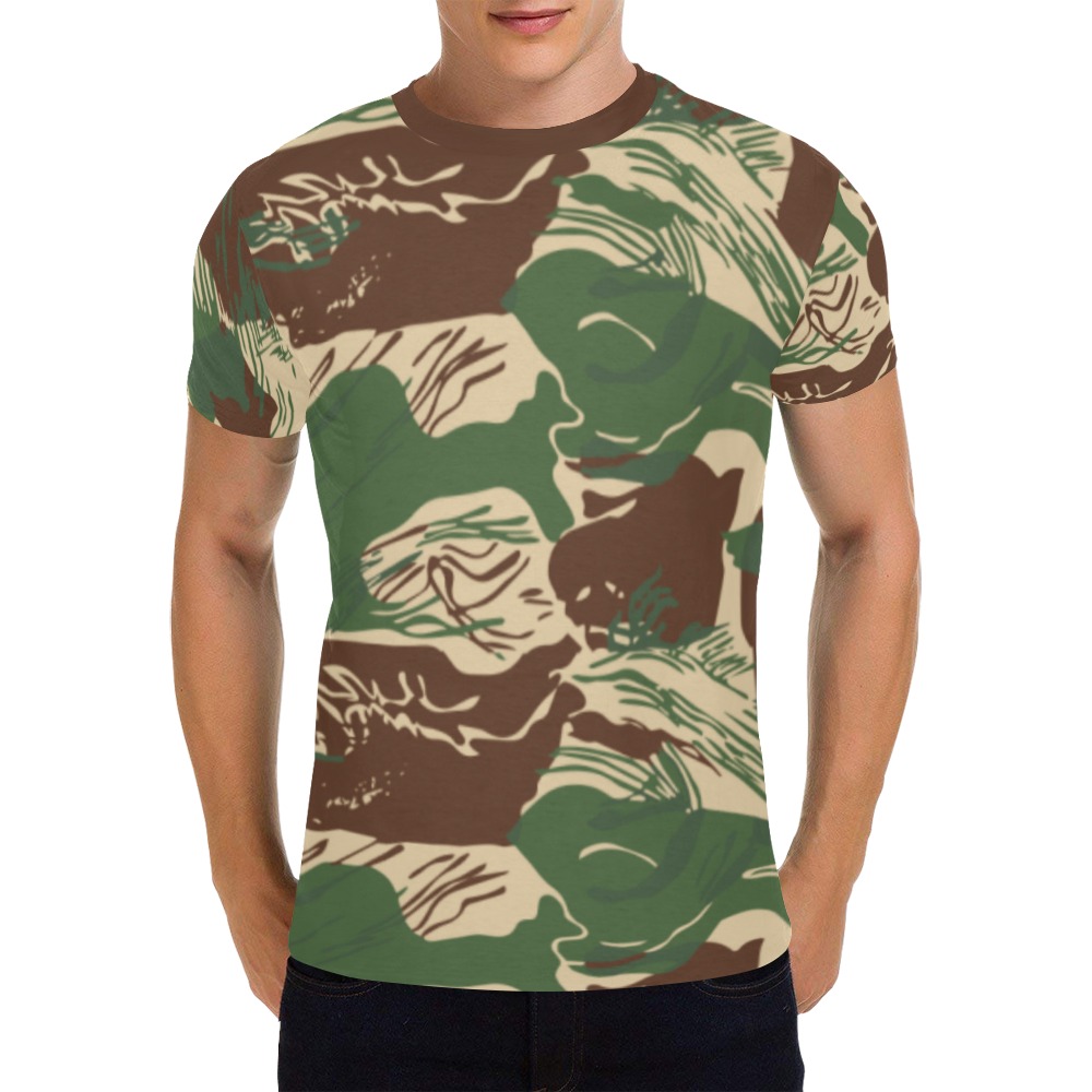 Rhodesian Brushstroke Camouflage v2 All Over Print T-Shirt for Men (USA Size) (Model T40)