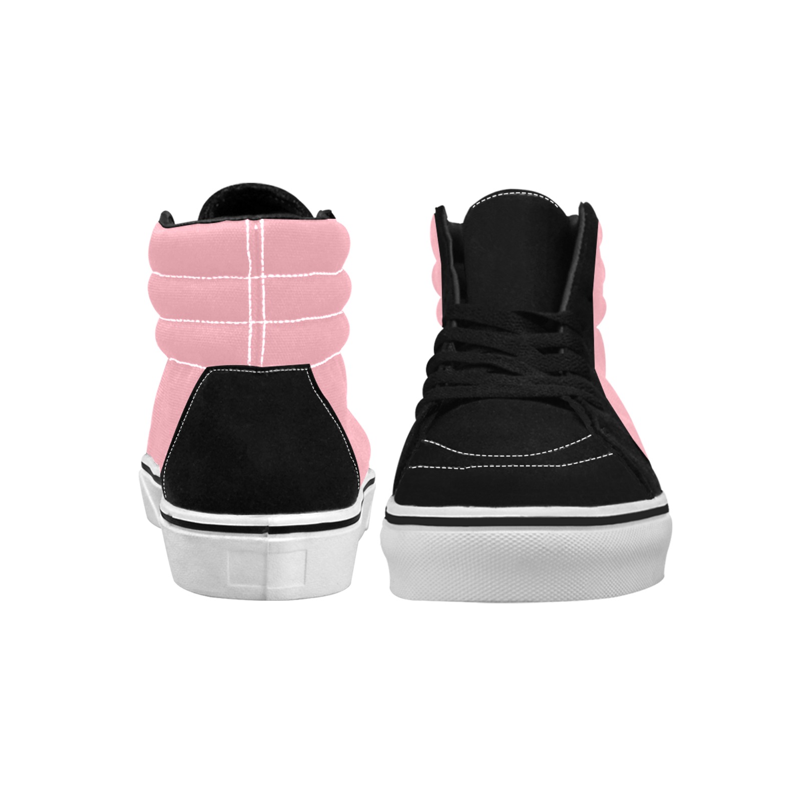 color light pink Women's High Top Skateboarding Shoes (Model E001-1)