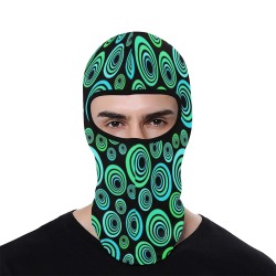 Retro Psychedelic Pretty Green Pattern All Over Print Balaclava