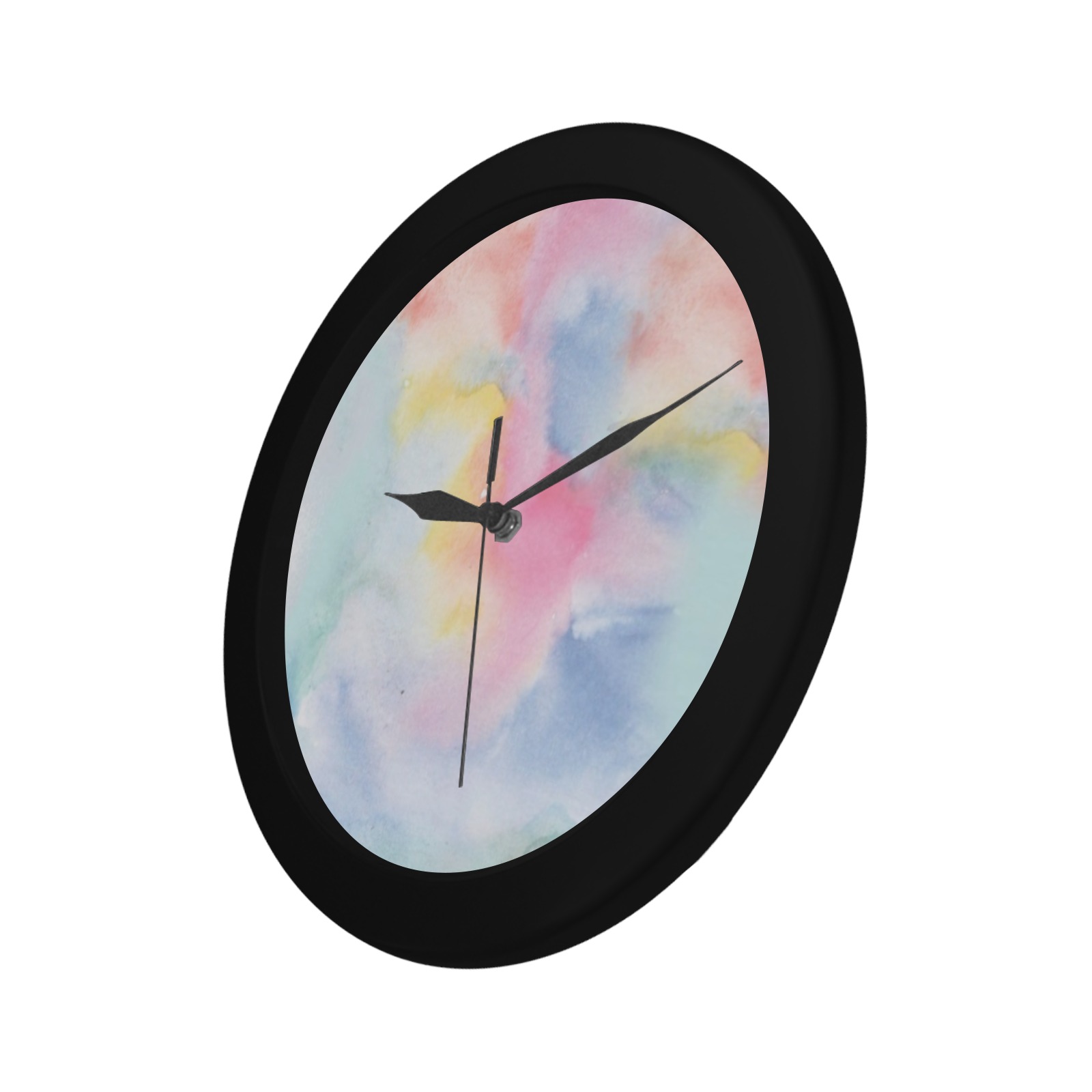 Colorful watercolor Circular Plastic Wall clock