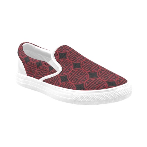Chinese Pattern Men's Unusual Slip-on Canvas Shoes (Model 019)