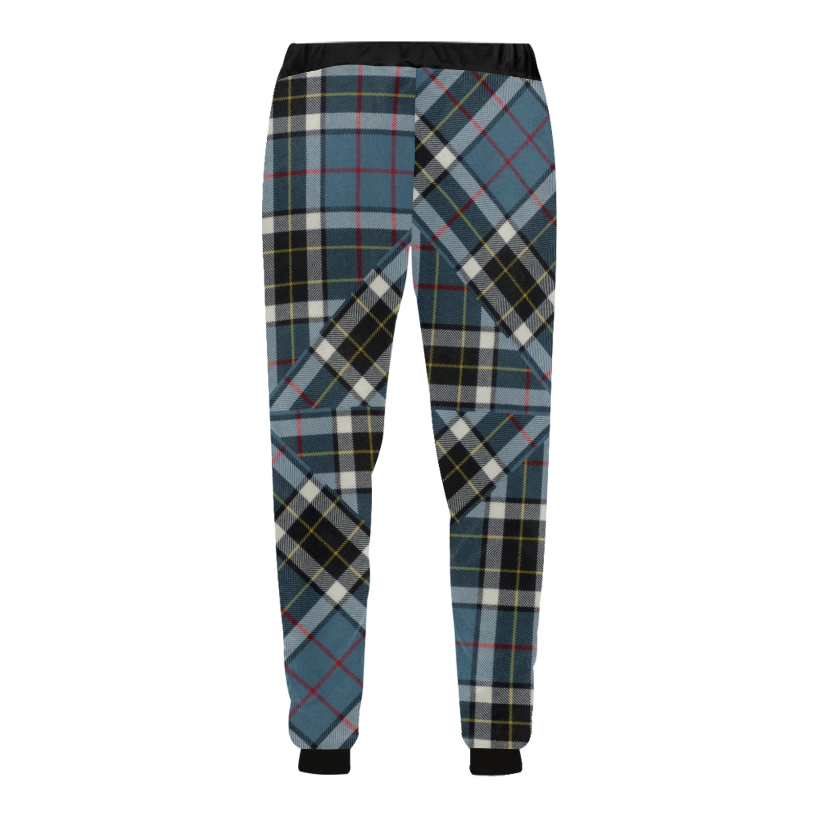 Thompson Blue Tartan Men's All Over Print Sweatpants (Model L11)
