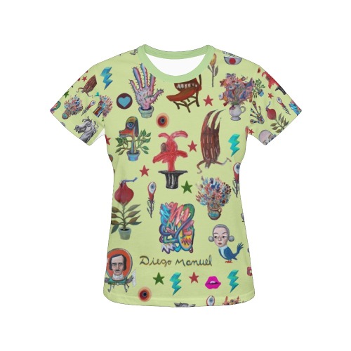 Pop surrealism All Over Print T-Shirt for Women (USA Size) (Model T40)