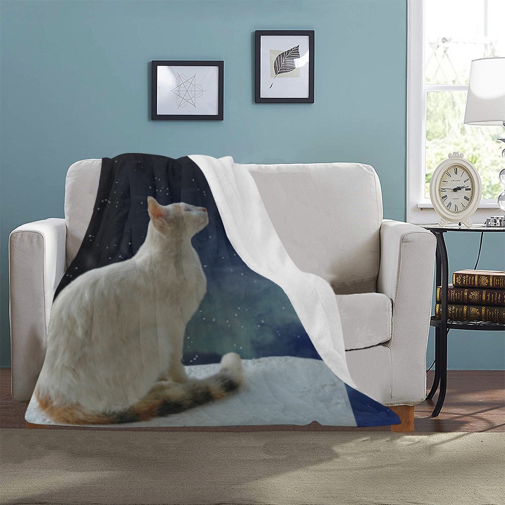 Cat and Moon Ultra-Soft Micro Fleece Blanket 30''x40''