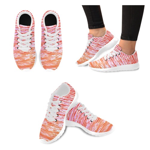 Orange and red water Women’s Running Shoes (Model 020)