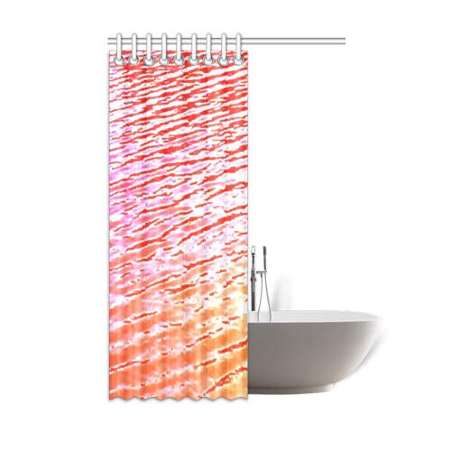 Orange and red water Shower Curtain 48"x72"