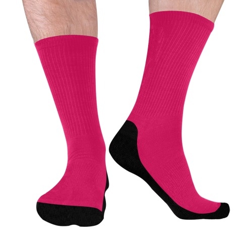 color ruby Mid-Calf Socks (Black Sole)