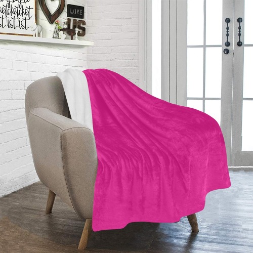 color Barbie pink Ultra-Soft Micro Fleece Blanket 40"x50"