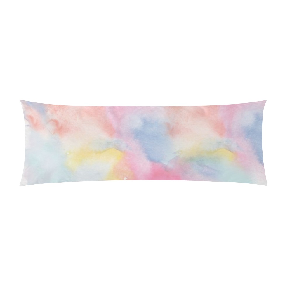 Colorful watercolor Custom Zippered Pillow Case 21"x60"(Two Sides)