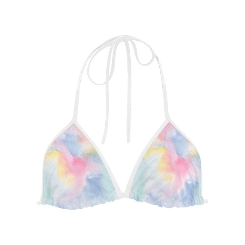 Colorful watercolor Custom Bikini Swimsuit Top