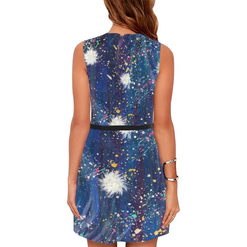 Sparkle Eos Women's Sleeveless Dress (Model D01)