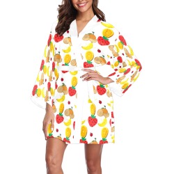 Healthy fruits Long Sleeve Kimono Robe