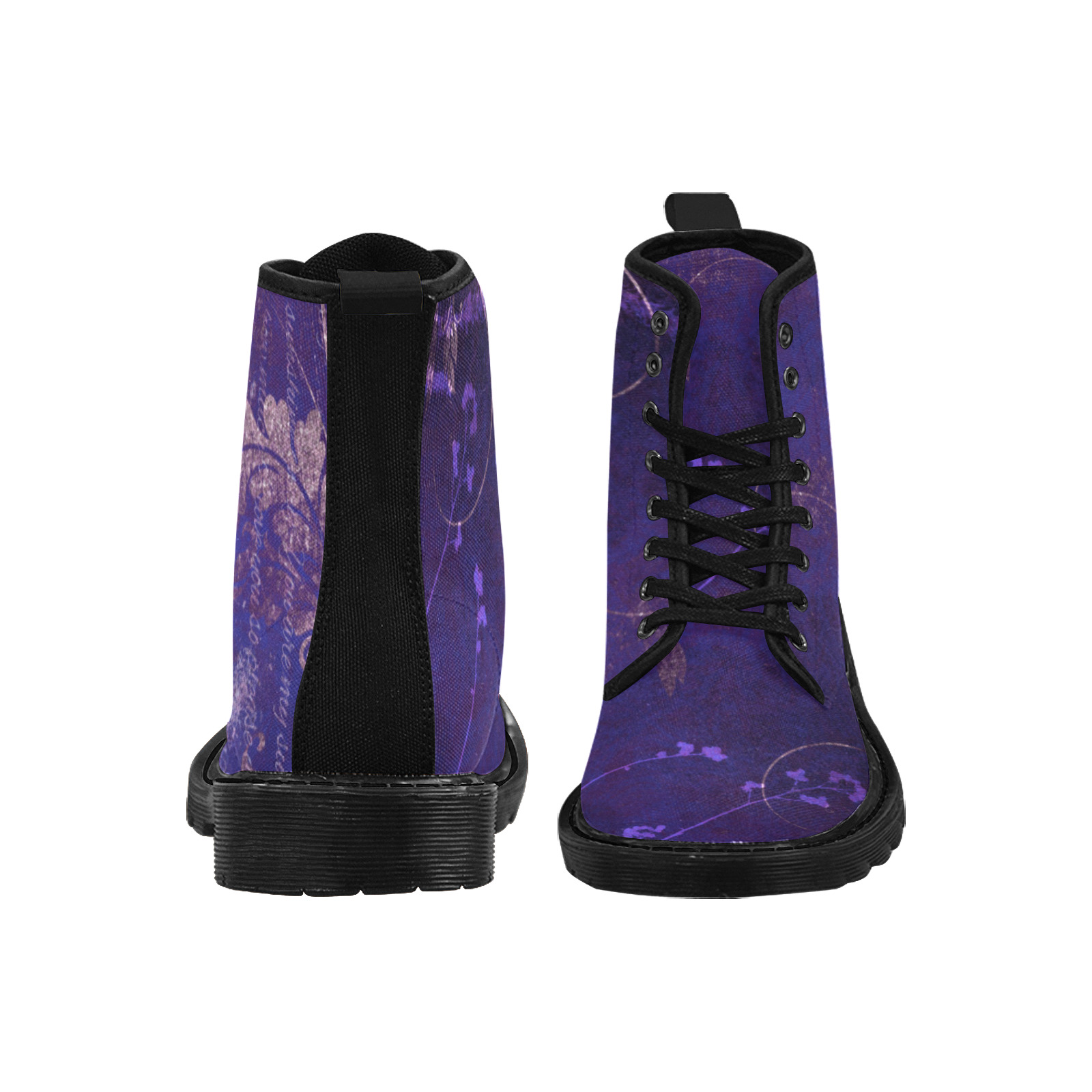 1203 MidnightGarden Martin Boots for Women (Black) (Model 1203H)