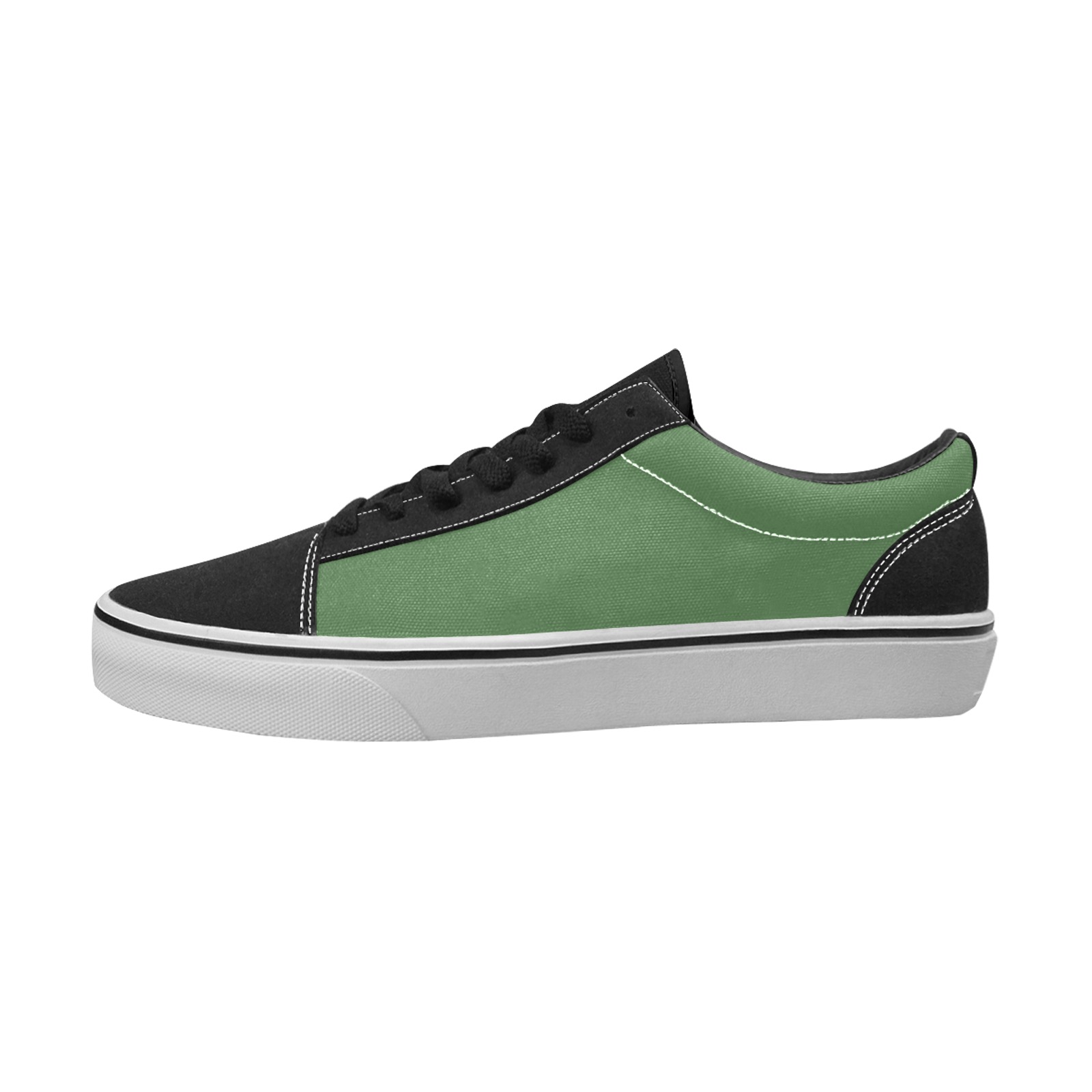 color artichoke green Women's Low Top Skateboarding Shoes (Model E001-2)