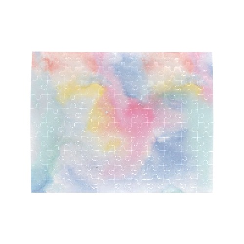Colorful watercolor Rectangle Jigsaw Puzzle (Set of 110 Pieces)