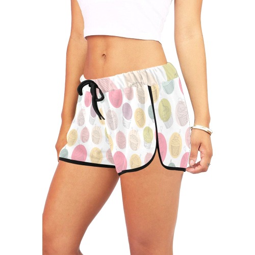 Colorful Cupcakes Women's All Over Print Relaxed Shorts (Model L19)